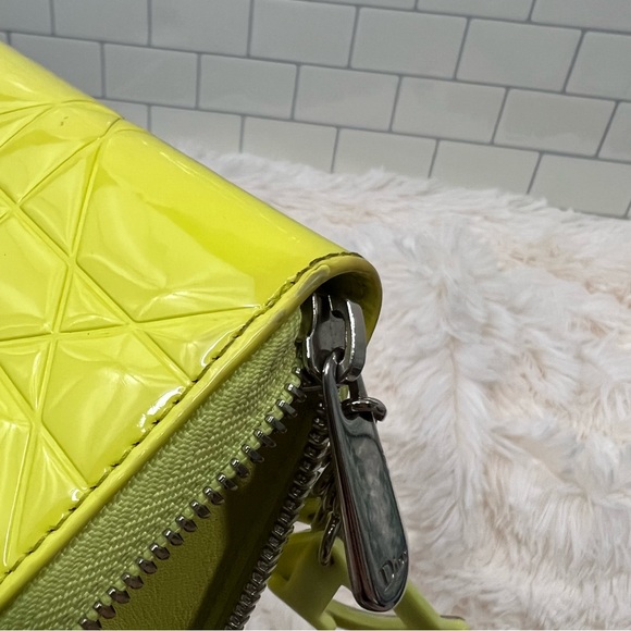 Dior - Yellow Cannage Patent Leather Zip Around Long Wallet - Picture 11 of 11